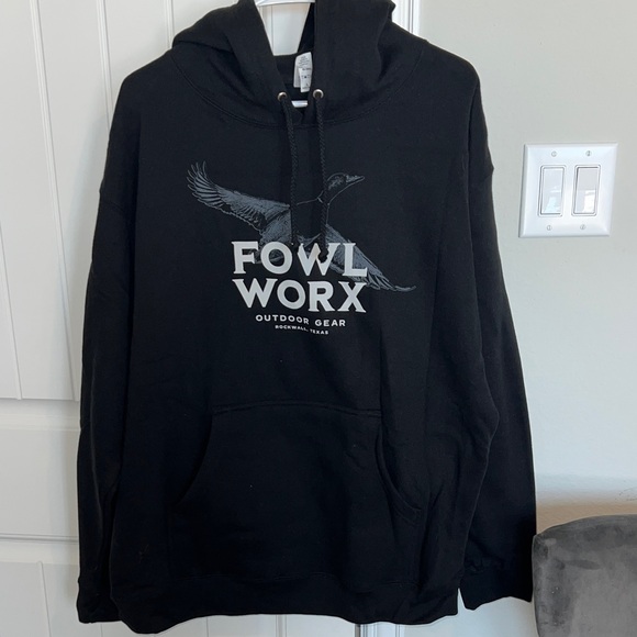 fowl worx Other - Black Hoodie for Men